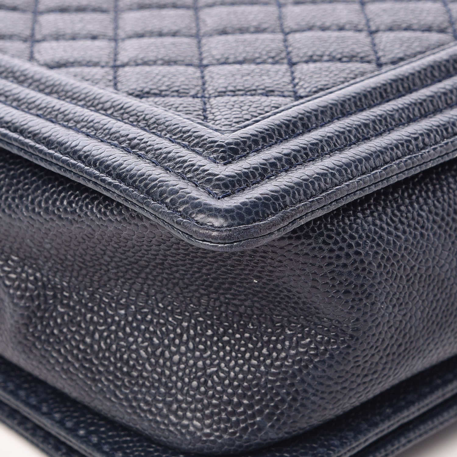 Chanel Caviar Quilted Large Boy Flap Blue 12 of 14