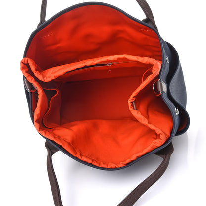 Hermes Toile Sac De Pansage Groom Bleu Navy Feu 5 of 11