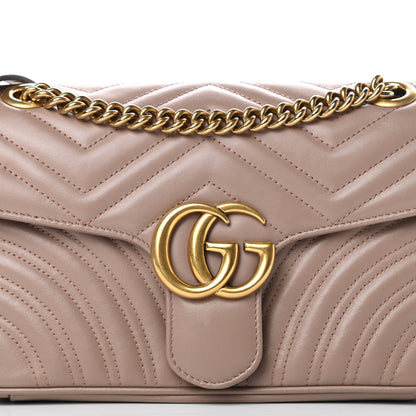 Gucci Calfskin Matelasse Small GG Marmont Shoulder Bag Porcelain Rose 7 of 10