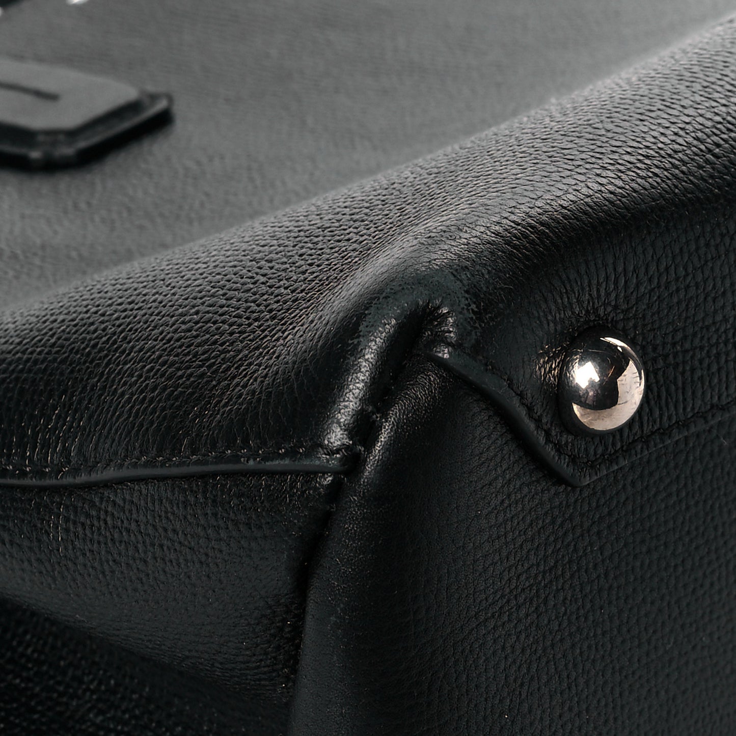 Derby Calfskin House Check Medium Banner Tote Black