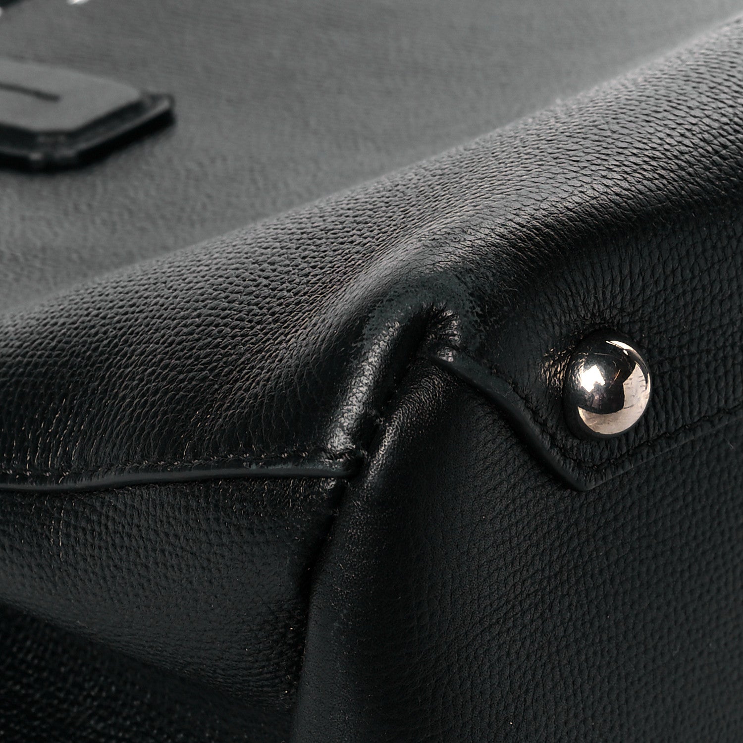 Burberry Derby Calfskin House Check Medium Banner Tote Black 9 of 15