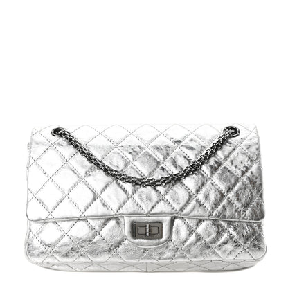 Chanel Metallic Aged Calfskin Quilted 2.55 Reissue 226 Flap Silver 2 of 19