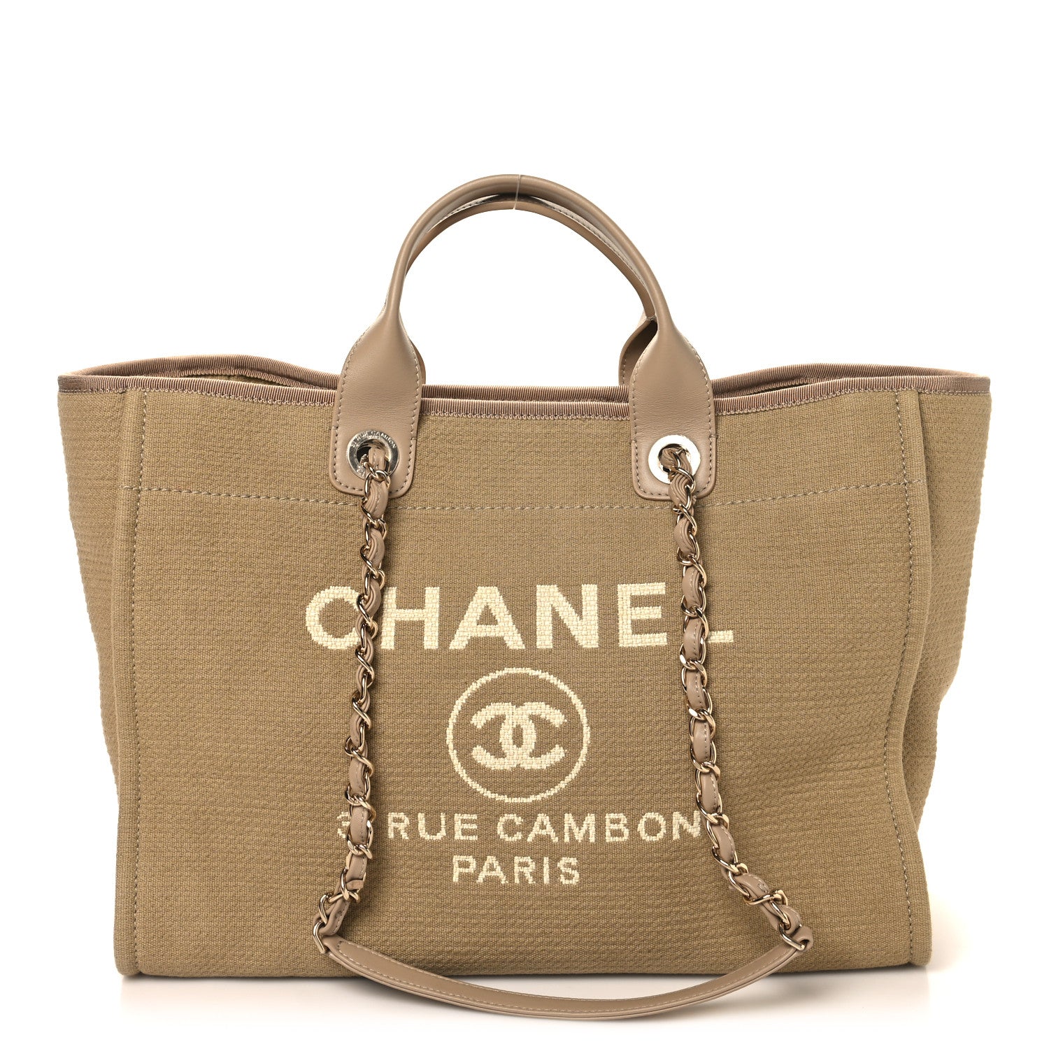 Chanel Mixed Fibers Medium Deauville Tote Beige 1 of 10