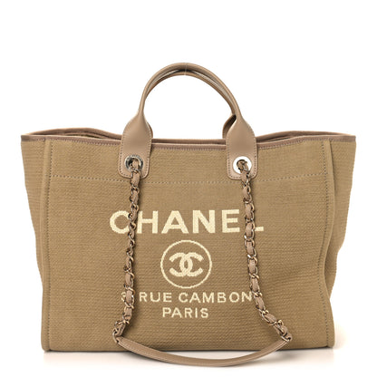 Chanel Mixed Fibers Medium Deauville Tote Beige 1 of 10