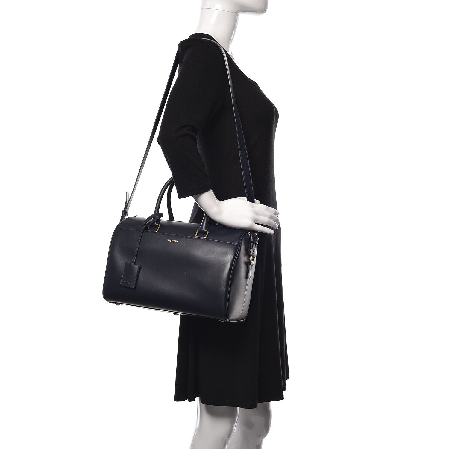 Saint Laurent Calfskin Classic Duffle 6 Marine 2 of 8