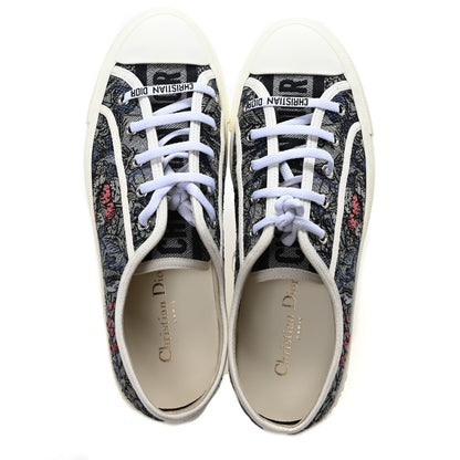 Christian Dior Canvas Embroidered Jardin Magique Walk'N'Dior Low Top Sneakers 40 Denim Multicolor 2 of 10