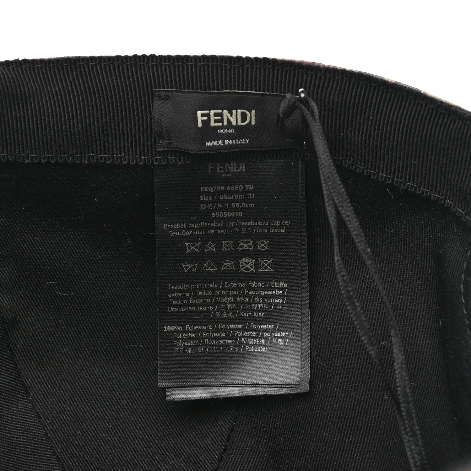 Fendi Canvas FF Reloaded Baseball Hat Tobacco Yellow 8 of 8
