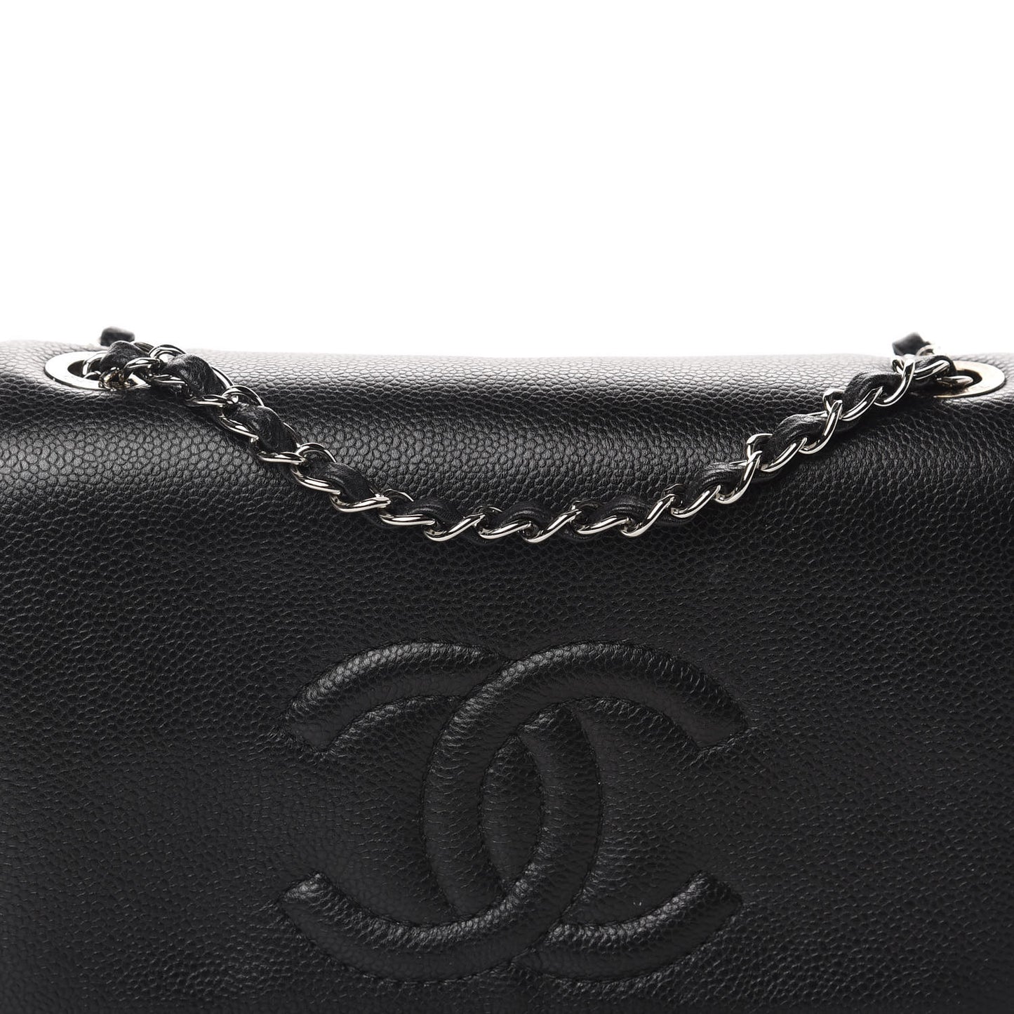 Caviar Medium Timeless CC Flap Black