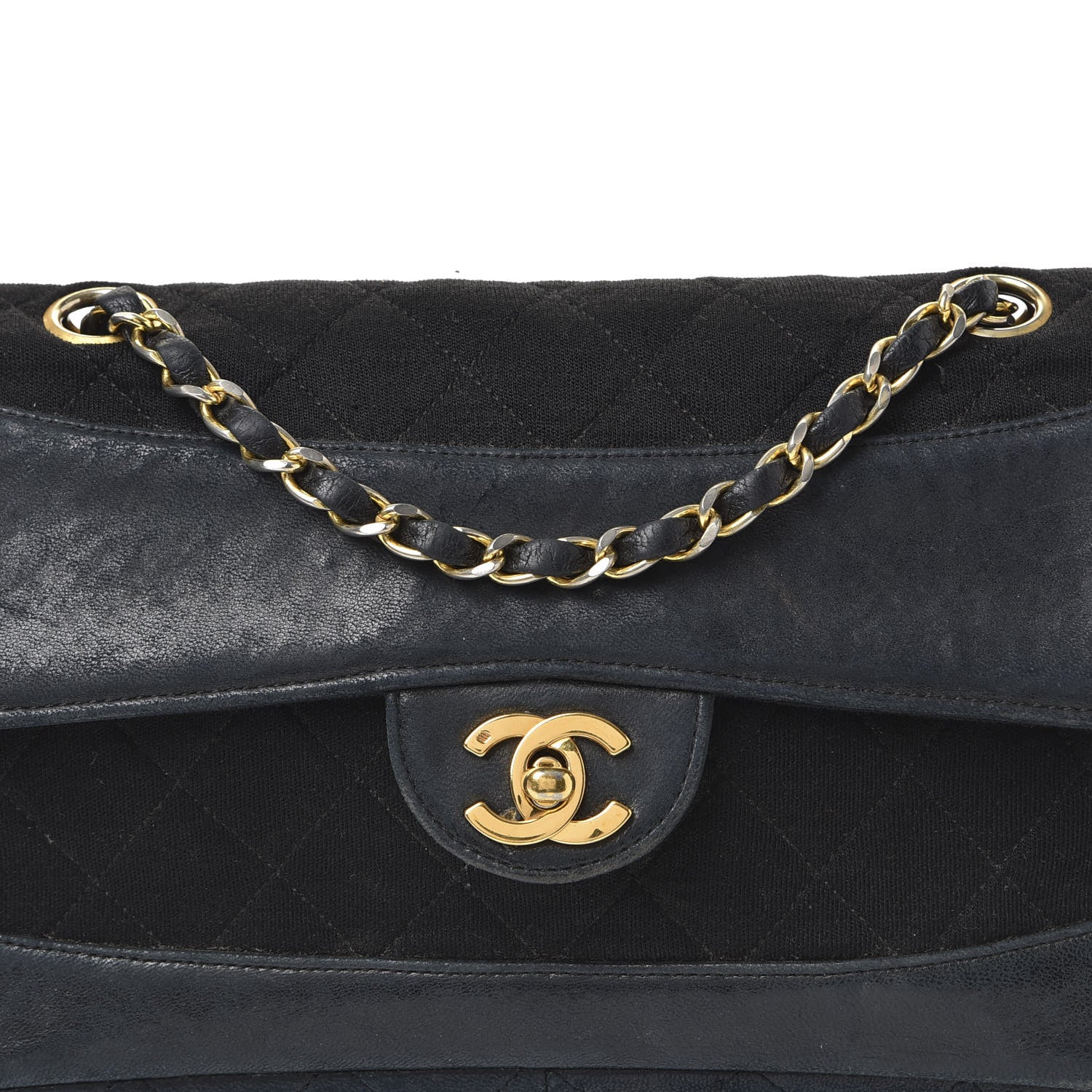 Chanel Lambskin Jersey Quilted Small Single Flap Dark Blue 11 of 11