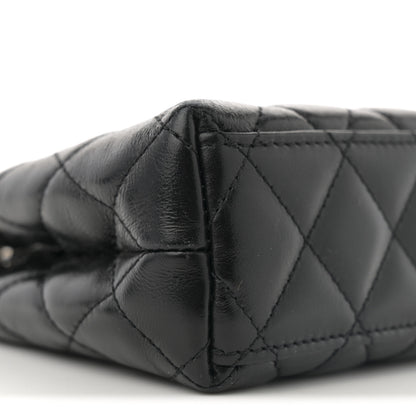 Chanel Shiny Aged Calfskin Quilted Nano Kelly Shopper Black 17 of 21