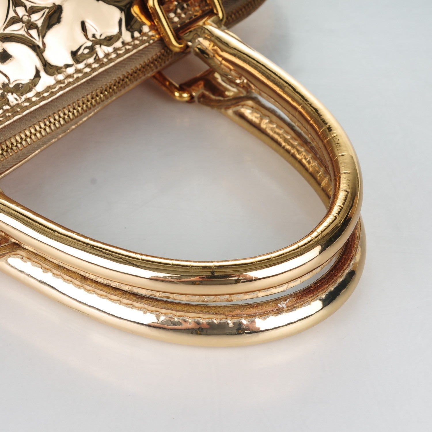 Louis Vuitton Monogram Miroir Alma MM Gold 9 of 11