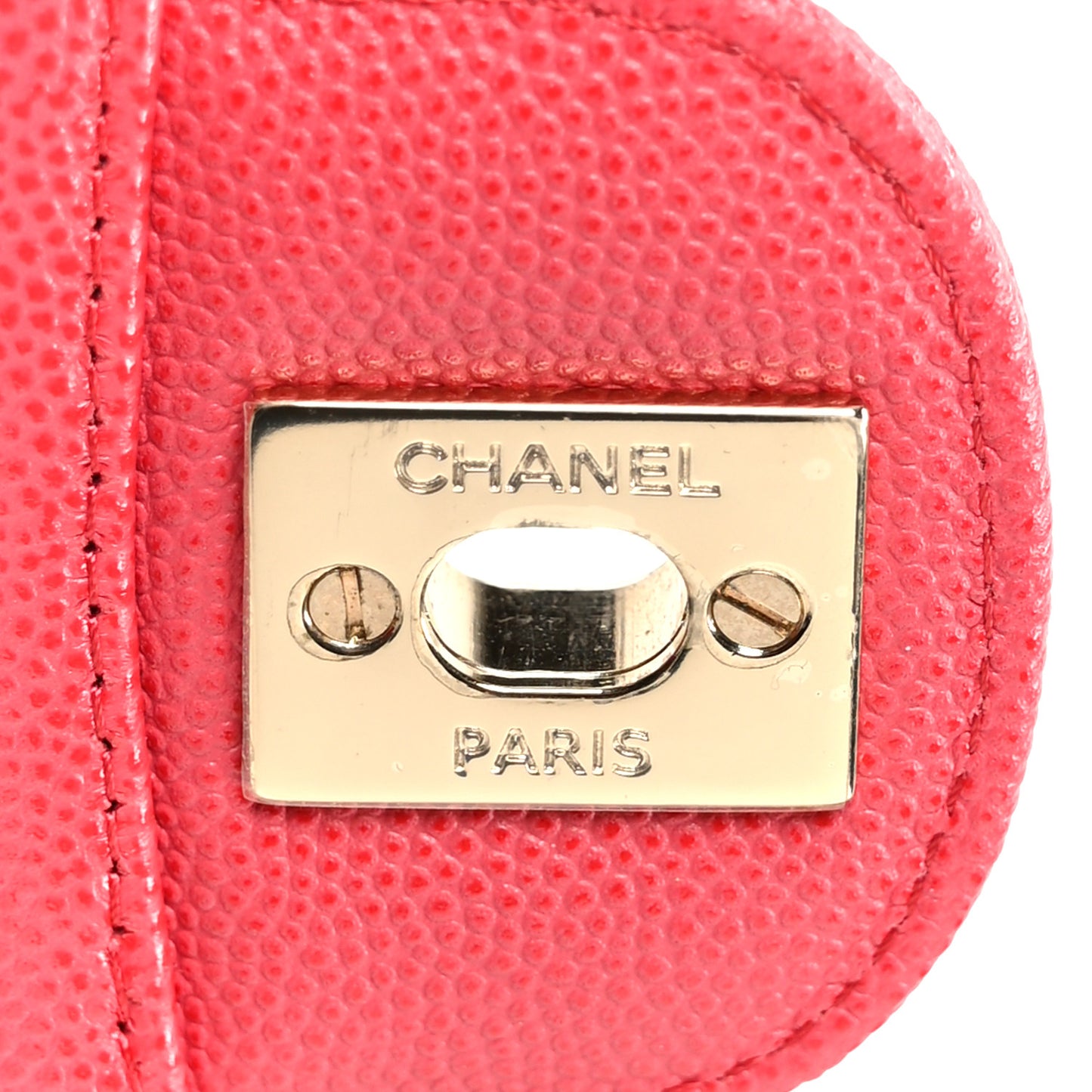 Caviar Quilted Medium Double Flap Dark Pink