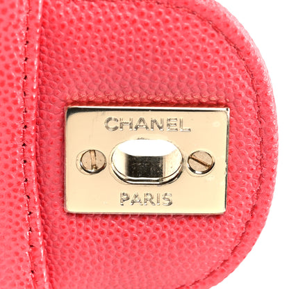 Chanel Caviar Quilted Medium Double Flap Dark Pink 6 of 10