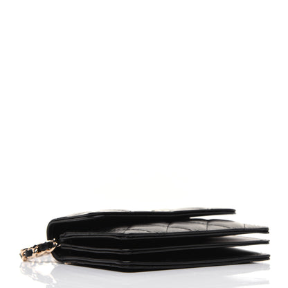 Chanel Lambskin Quilted My Chanel Lady Card Holder On Chain Black 4 of 15