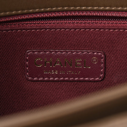 Chanel Glazed Calfskin Quilted Large Perfect Edge Flap Kaki 6 of 10