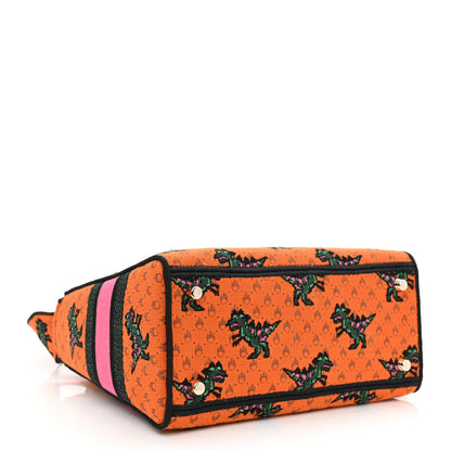 Christian Dior Canvas Embroidered Dino Medium Lady D-Lite Orange Multicolor 4 of 10