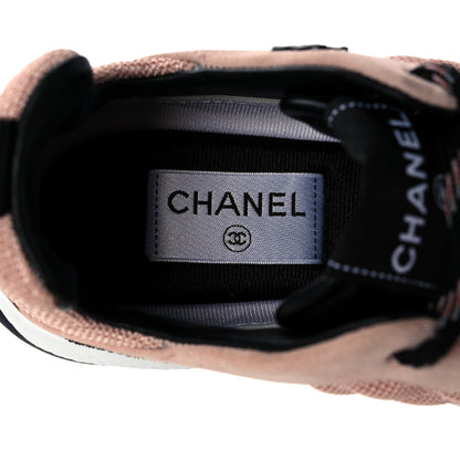 Chanel Mesh Suede Calfskin Quilted Sneakers 40 Pink Beige 6 of 7