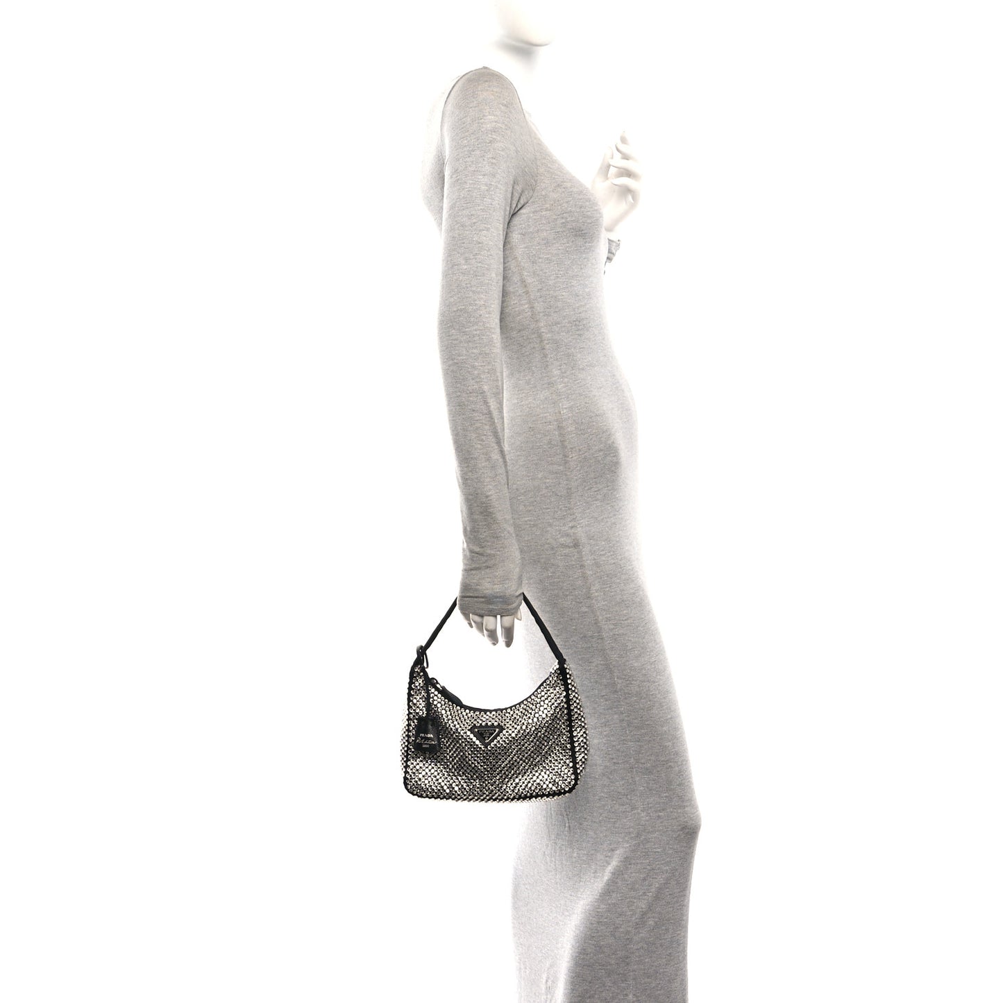 Satin Crystal Mini Re-Edition 2000 Bag Cristal