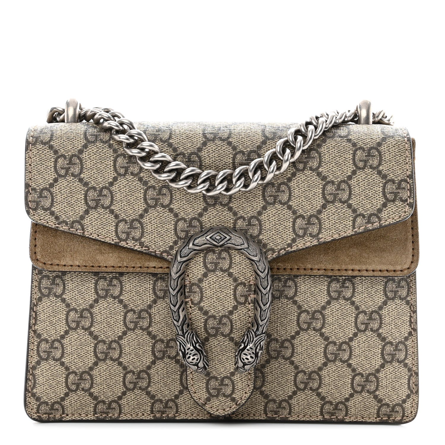 Gucci GG Supreme Monogram Mini Dionysus Shoulder Bag Taupe 1 of 9