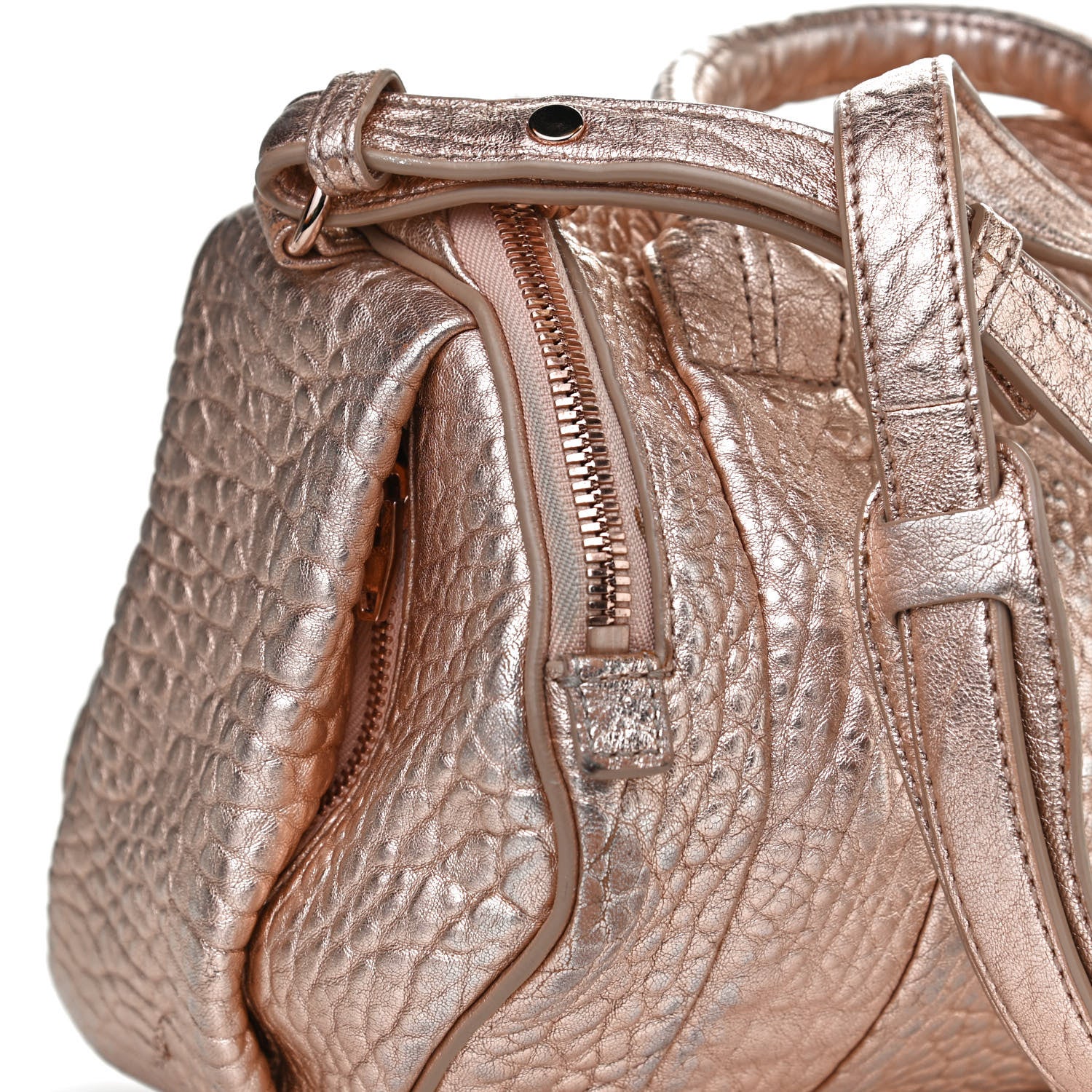 Alexander Wang Metallic Pebbled Lambskin Rockie Rose Gold Hardware 11 of 11