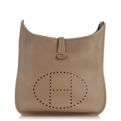 Hermes Taurillon Clemence Evelyne II TGM Etoupe 1 of 10