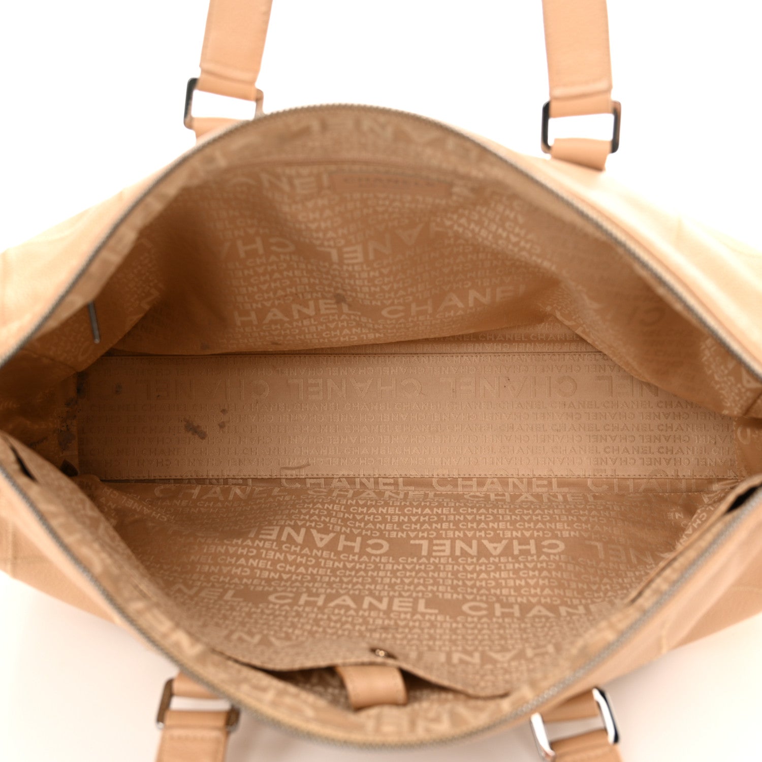 Chanel Caviar Square Stitched Large Tote Beige 5 of 19