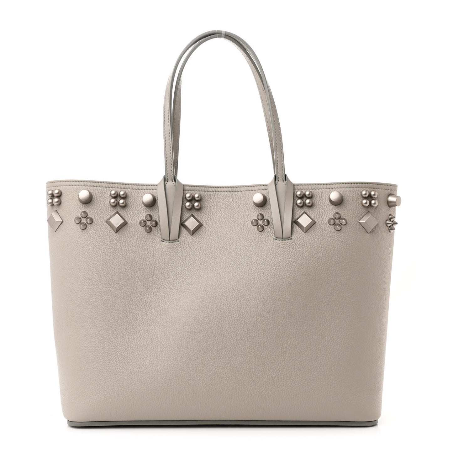 Calfskin Empire Spike Studded East West Cabata Tote Goose
