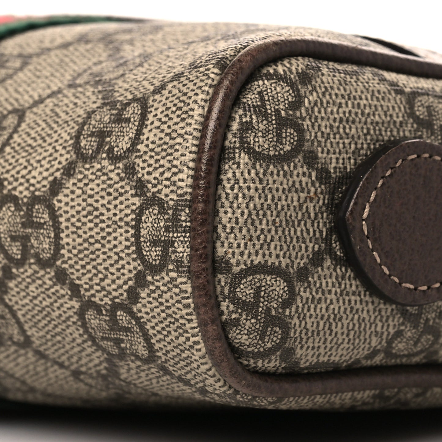 GG Supreme Monogram Web Mini Ophidia Shoulder Bag Brown