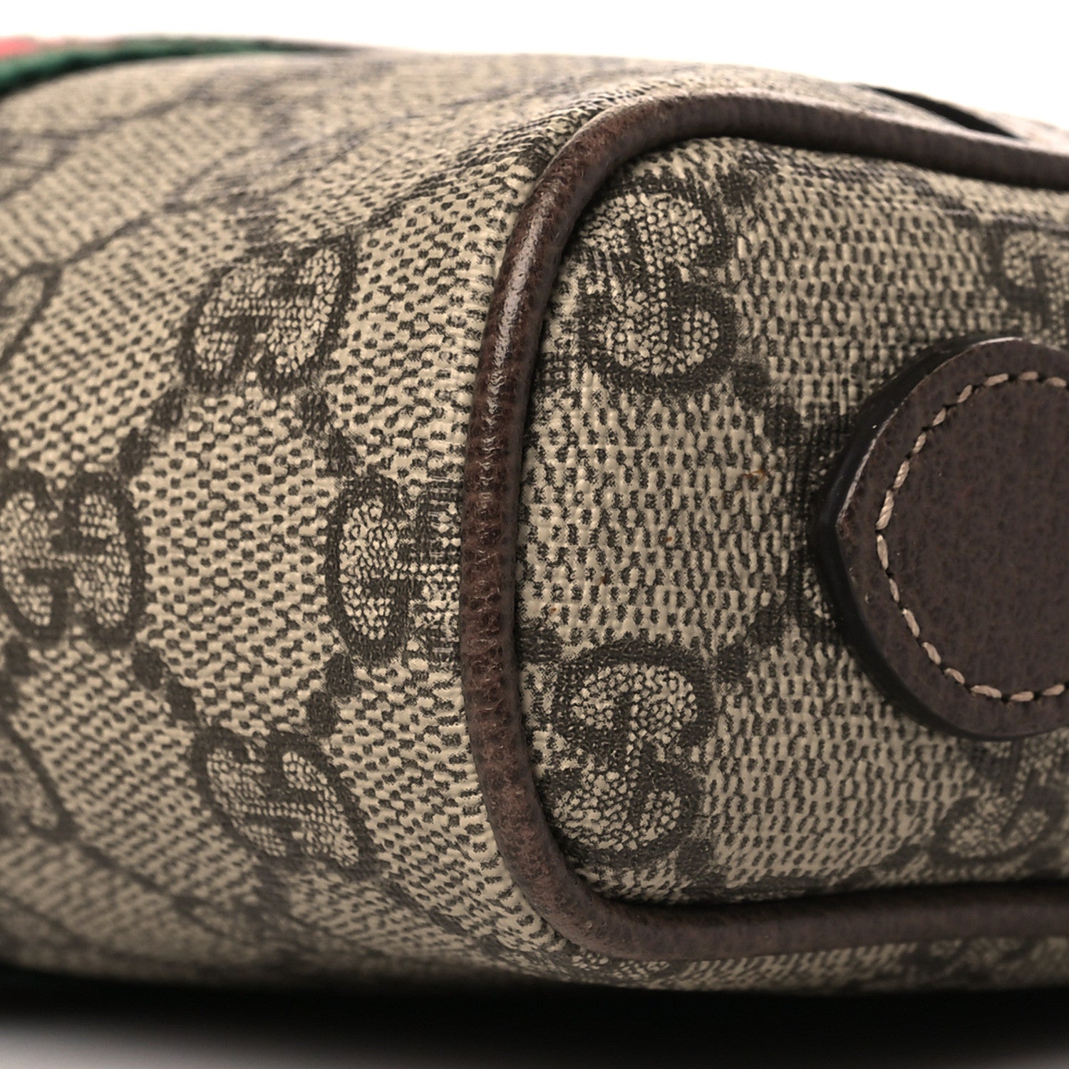 Gucci GG Supreme Monogram Web Mini Ophidia Shoulder Bag Brown 9 of 13