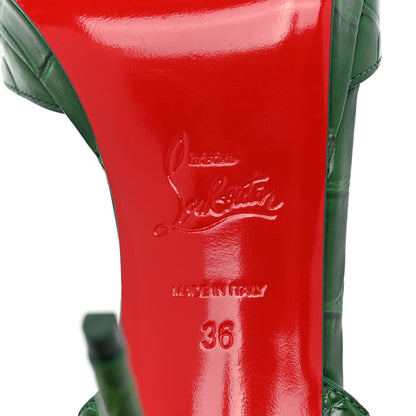 Christian Louboutin Calfskin Alligator Embossed Loubiloo 100 Sandals 36 Canopee 6 of 12