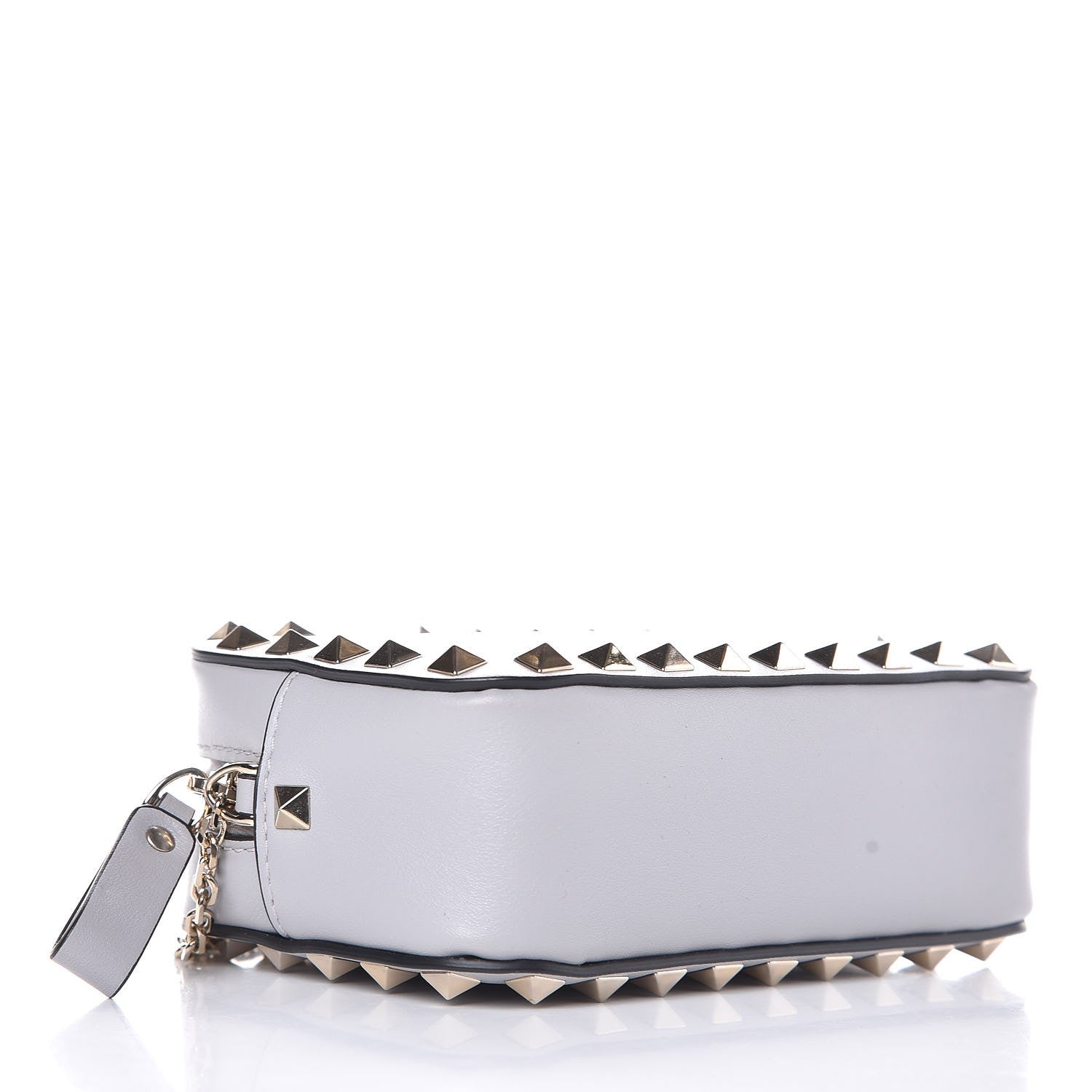 Valentino Garavani Calfskin Rockstud Camera Chain Crossbody Bag Pastel Grey 4 of 7