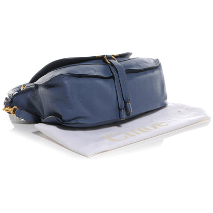 Chloe Calfskin Leather Medium Marcie Satchel Street Blue 4 of 9