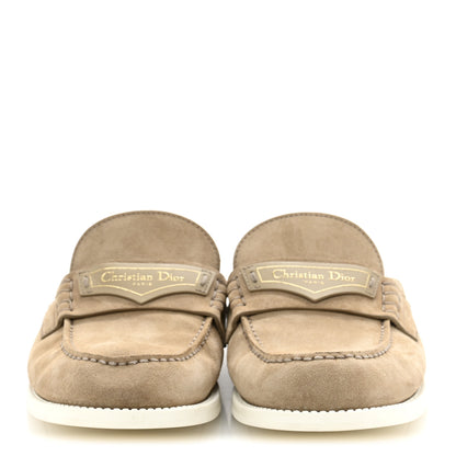Christian Dior Suede Goatskin Boy Loafer Mule 38 Rope Beige 3 of 9