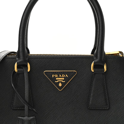 Prada Saffiano Small Galleria Double Zip Tote Black 7 of 10