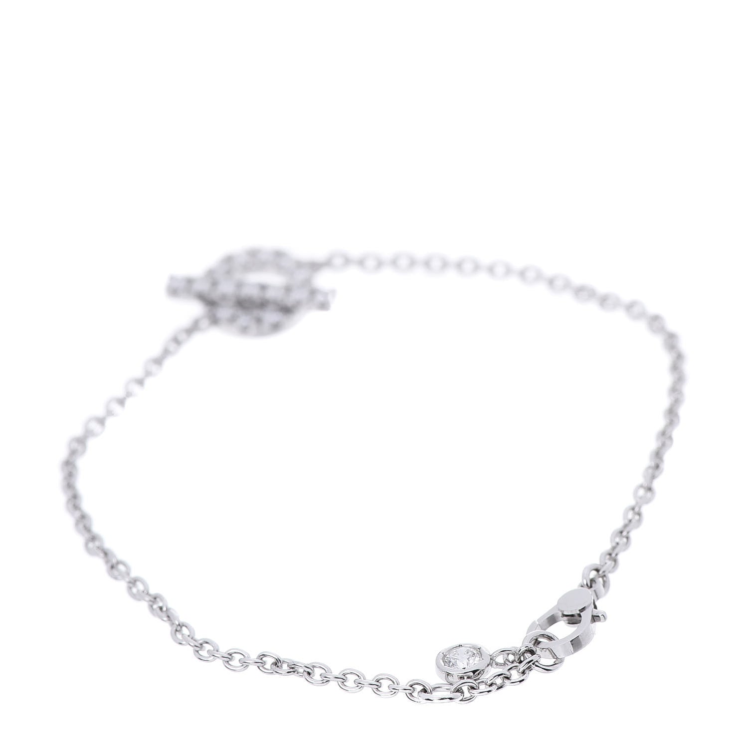 Hermes 18K White Gold Diamond Finesse Bracelet SH 3 of 5