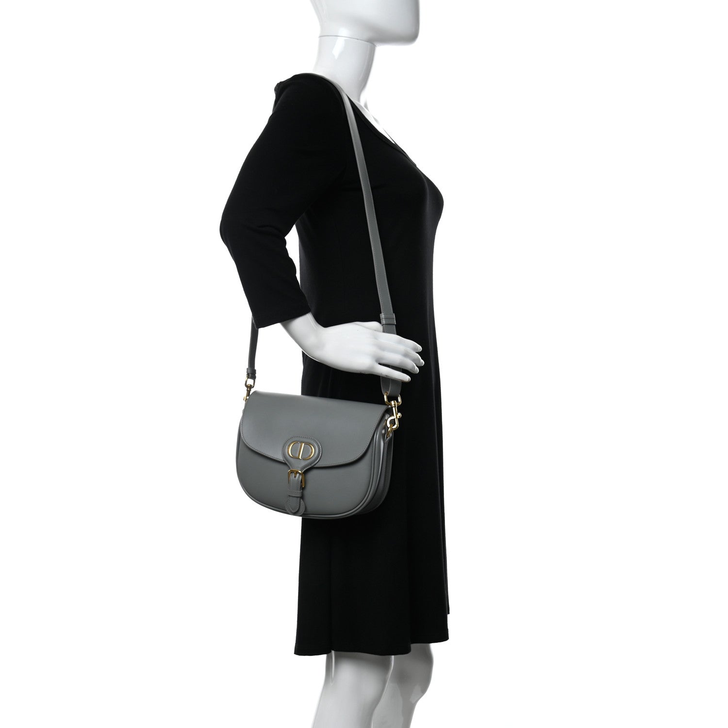 Christian Dior Box Calfskin Medium Bobby Flap Gray 2 of 9