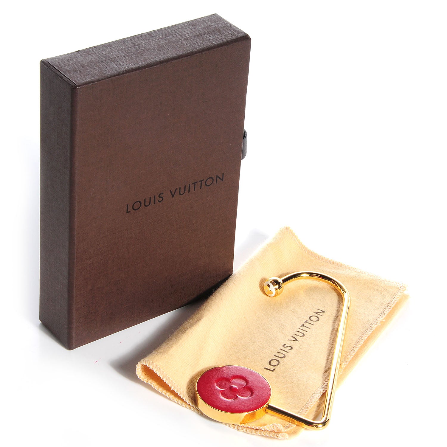 Louis Vuitton Purse Hook Red Gold 5 of 5
