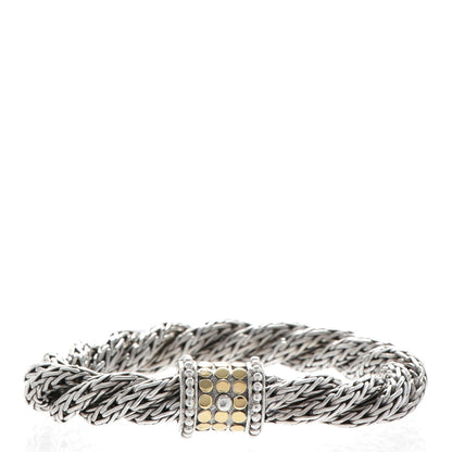 John Hardy Sterling Silver 18K Yellow Gold Classic Chain Dot Bracelet 1 of 4