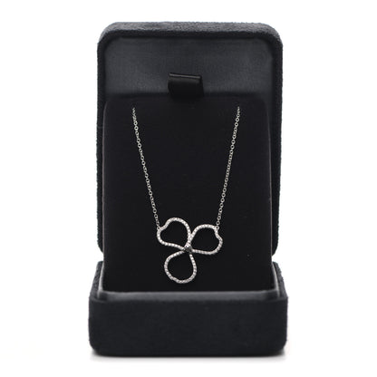 Tiffany Platinum Diamond Large Paper Flowers Pendant Necklace 6 of 6