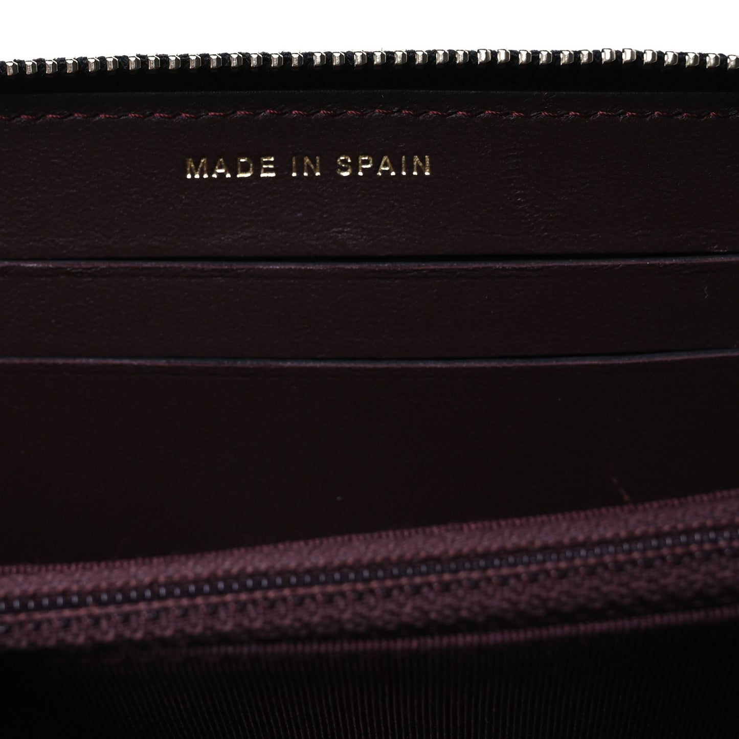 Lambskin Quilted Medium Zip Around Wallet Black