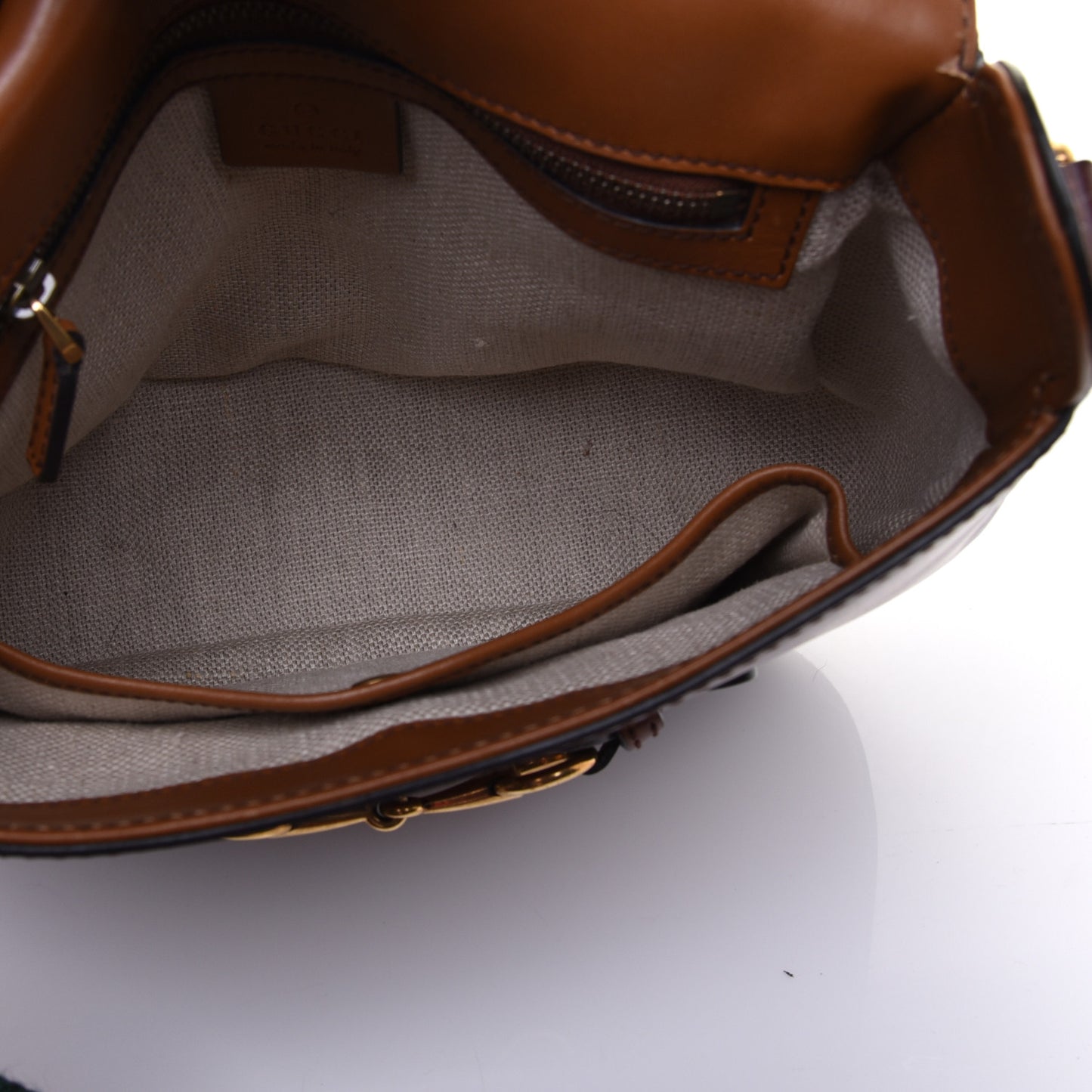 Calfskin Medium Lady Web Shoulder Bag Cuir