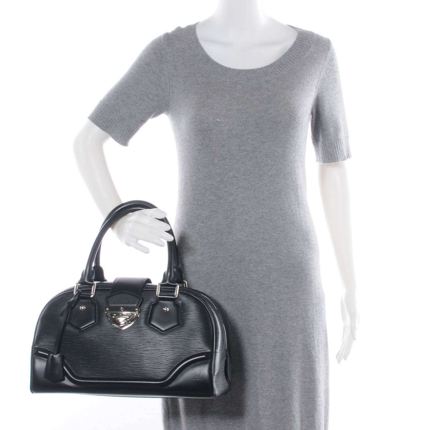 Louis Vuitton Epi Bowling Montaigne GM Black 2 of 8