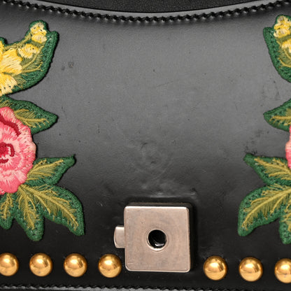 Gucci Calfskin Floral Embroidered Studded Small Dionysus Shoulder Bag Black 15 of 20