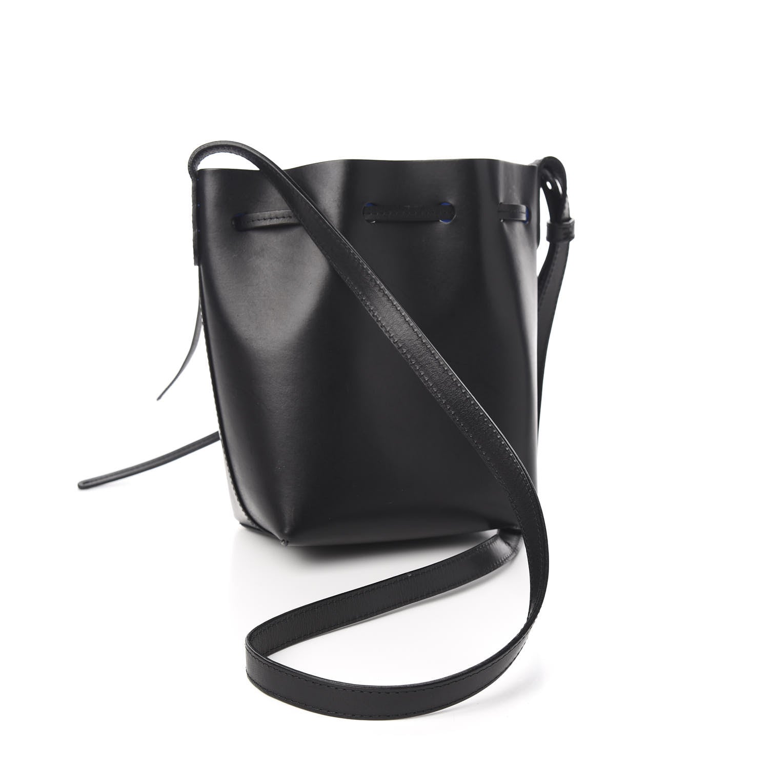 Mansur Gavriel Calfskin Mini Mini Bucket Bag Black Royal 2 of 9