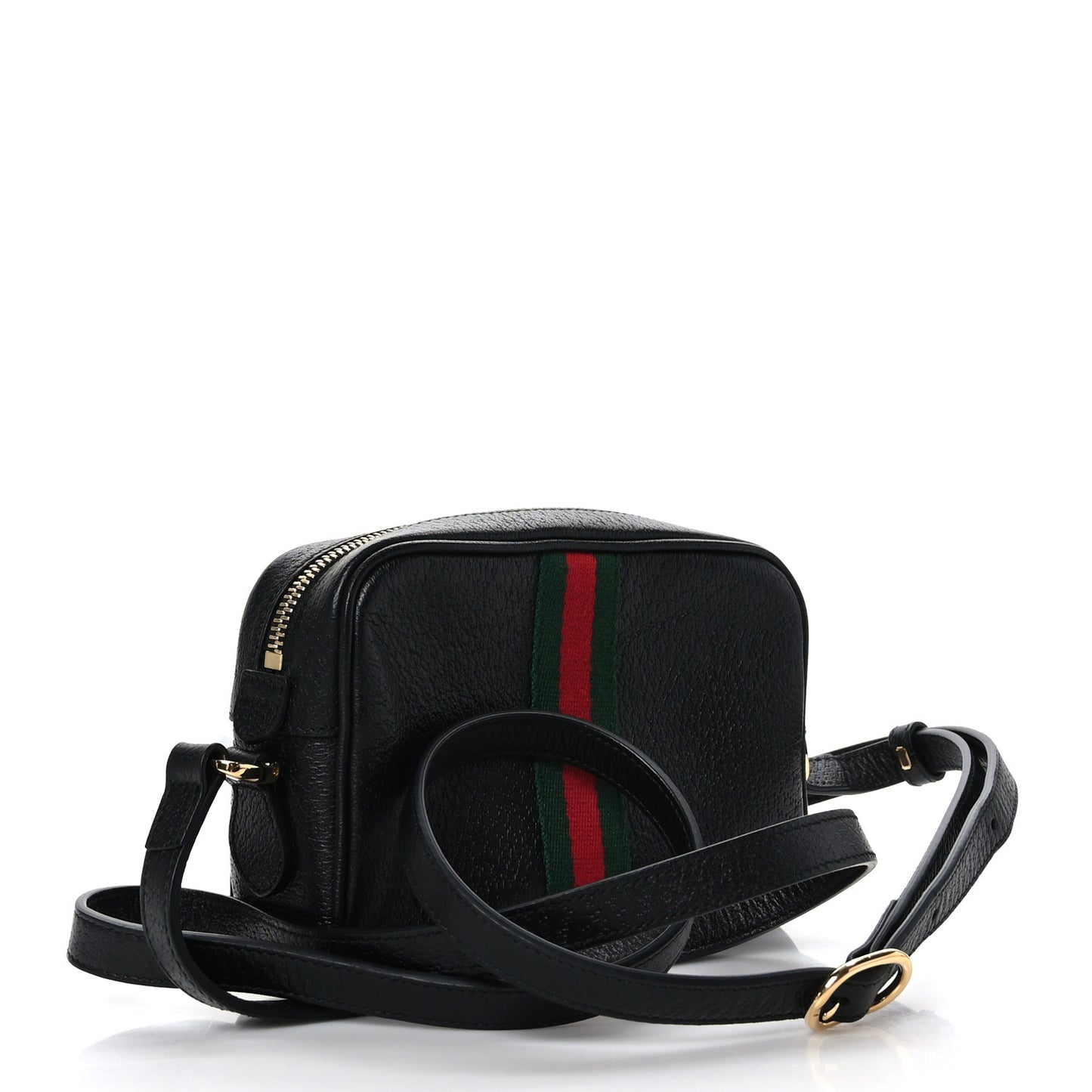 Calfskin Web Mini Ophidia Shoulder Bag Black