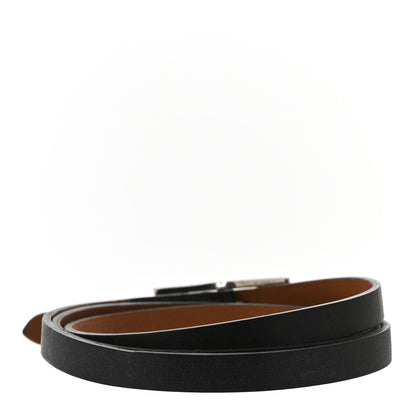 Hermes Chamonix Hapi 3MM Triple Tour Wrap Bracelet M Black Fauve 3 of 5
