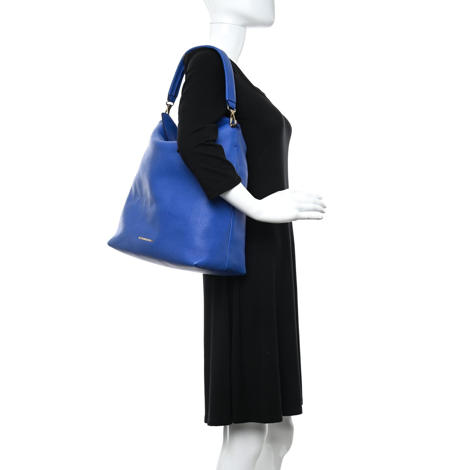 Burberry Grainy Calfskin Cale Hobo Brilliant Blue 2 of 12