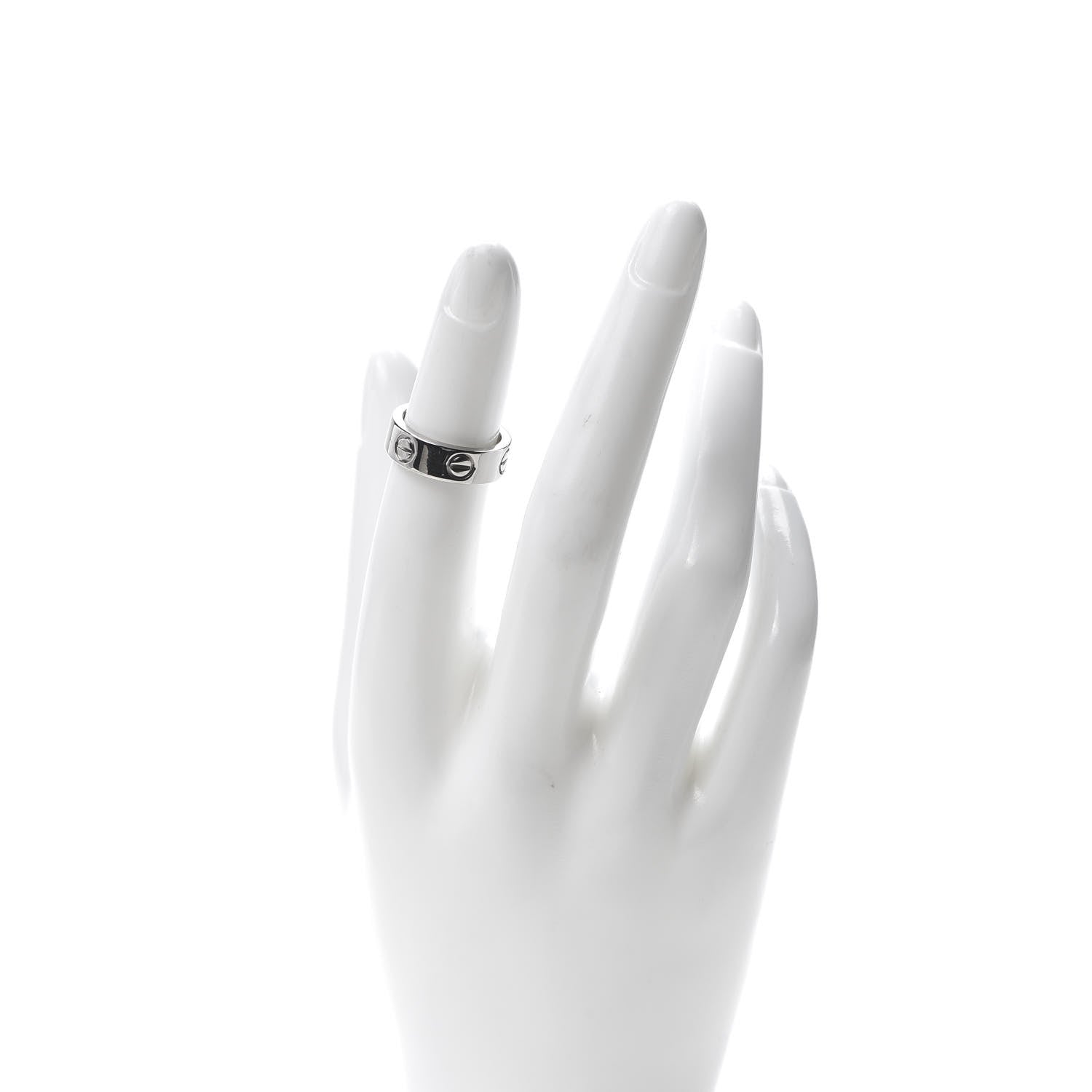 Cartier 18K White Gold 5.5mm LOVE Ring 47 4 2 of 6