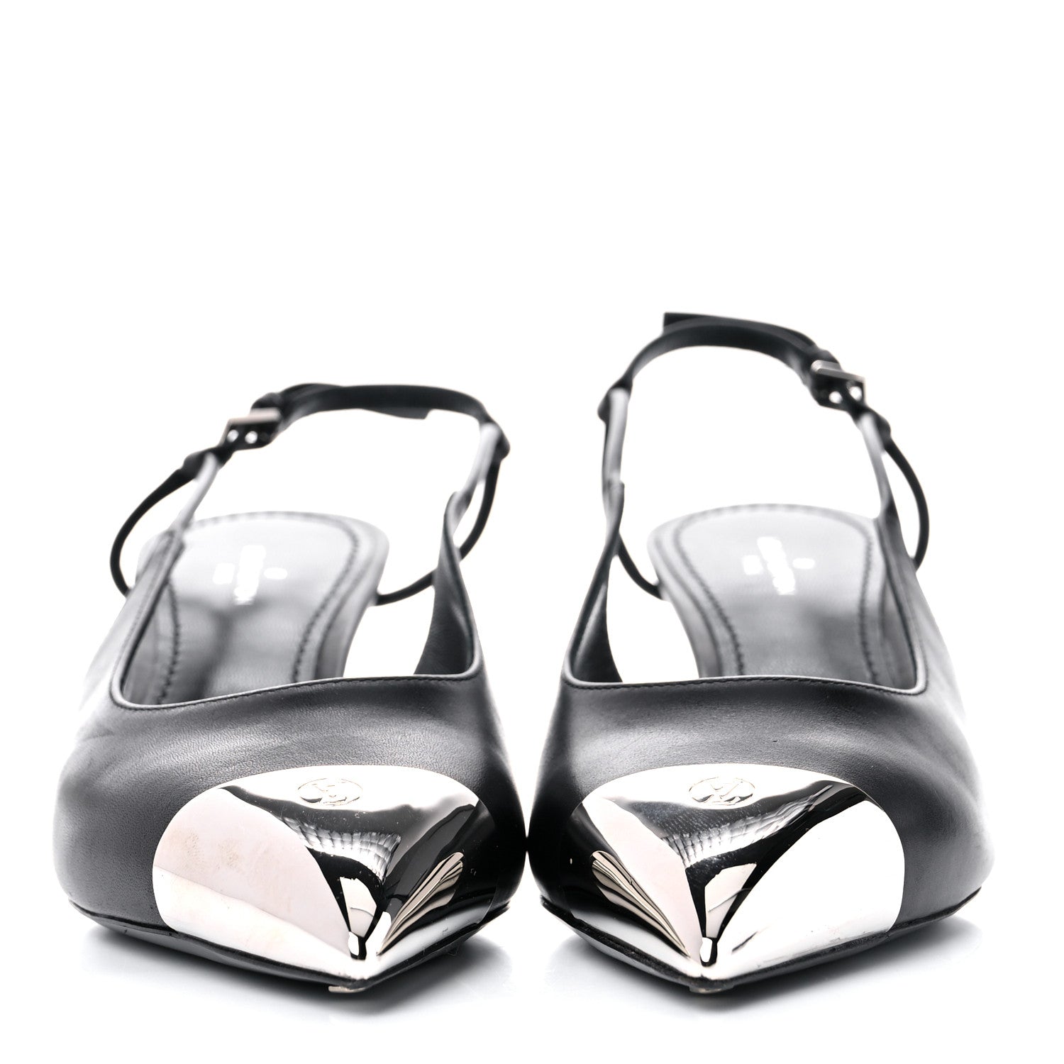 Louis Vuitton Calfskin Urban Twist Slingback Pumps 36 Black 2 of 8