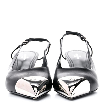 Louis Vuitton Calfskin Urban Twist Slingback Pumps 36 Black 2 of 8